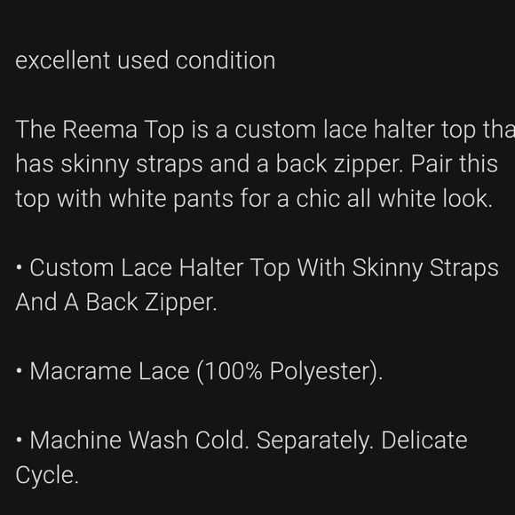 Lilly Pulitzer Reema lace halter top size small - Picture 8 of 8